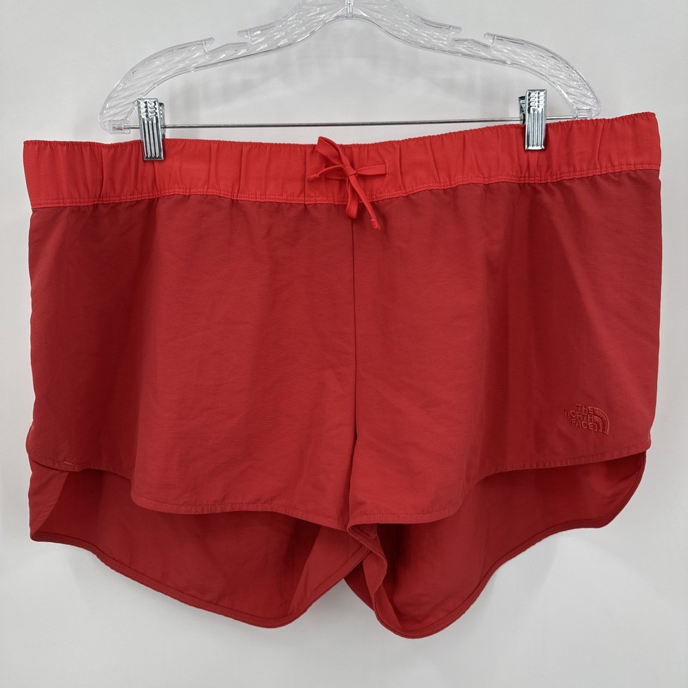 The North Face Womens Shorts Size XXL Orange Walking Comfort Adjustable Waist